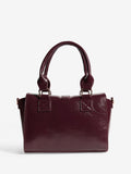 Friends Like These Burgundy Red Padlock Pocket Bag