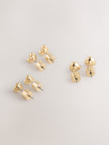 Red Heart stud earrings 3 pack heart-shaped (British brand)