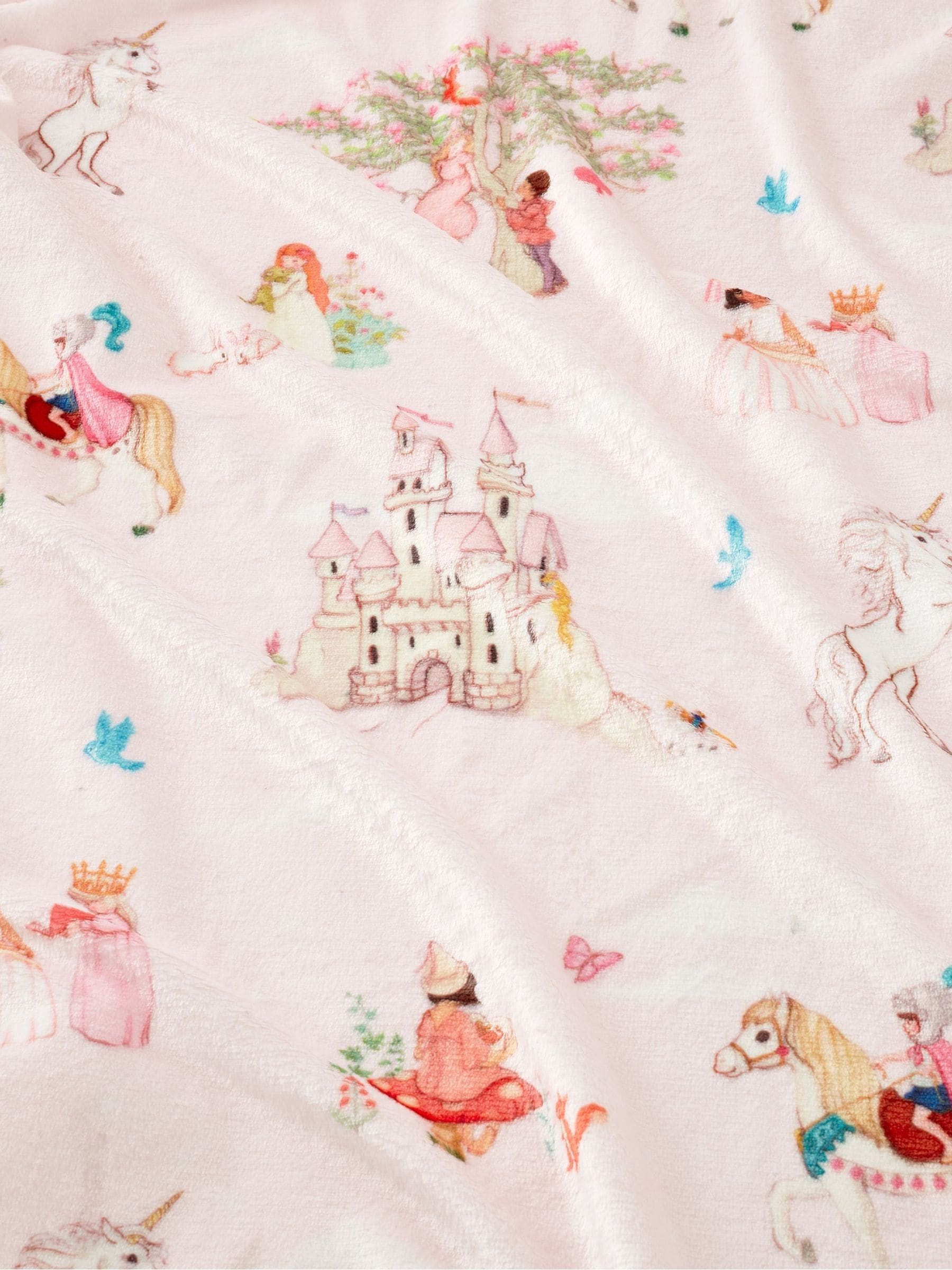 Belle & Boo Pink Pirates fleece blanket 150x200cm, imported from the UK