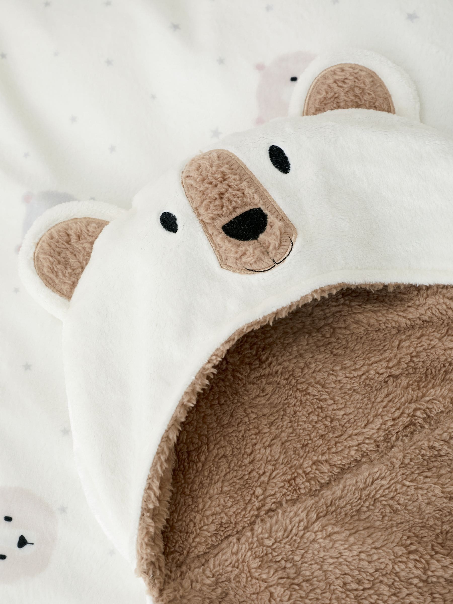 Catherine Lansfield fleece hooded blanket bear ears, UK version