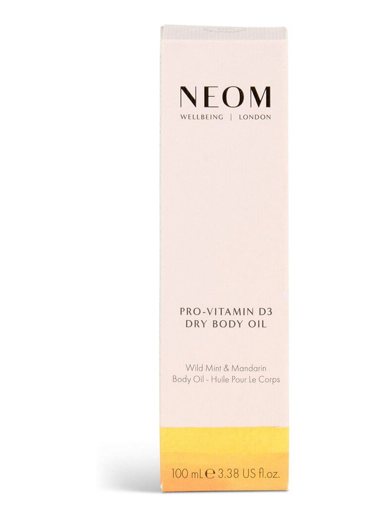 NEOM dry body oil wild mint and mandarin, imported from the UK