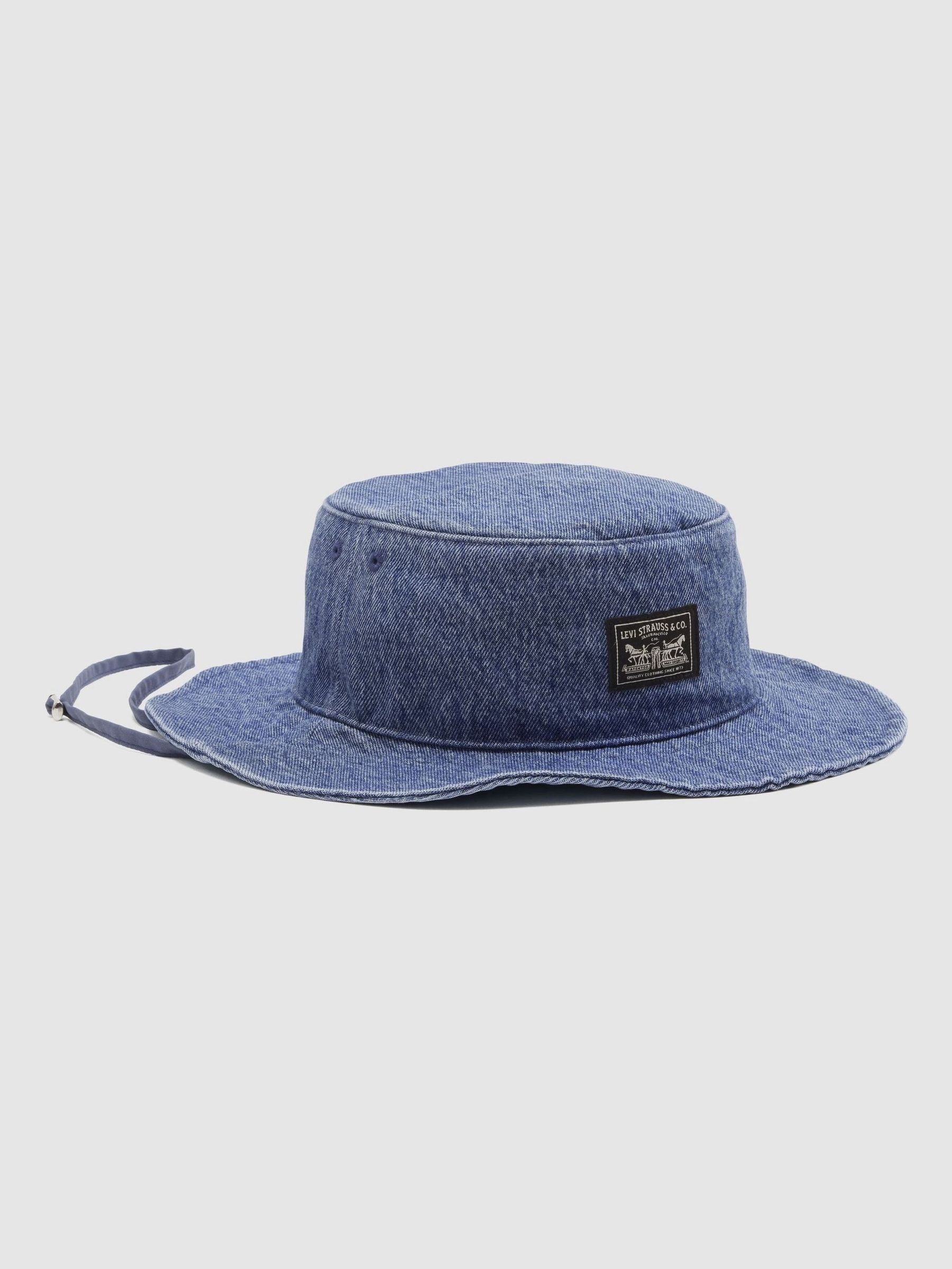 Levi's Ocean Indigo drawstring bucket hat, UK version