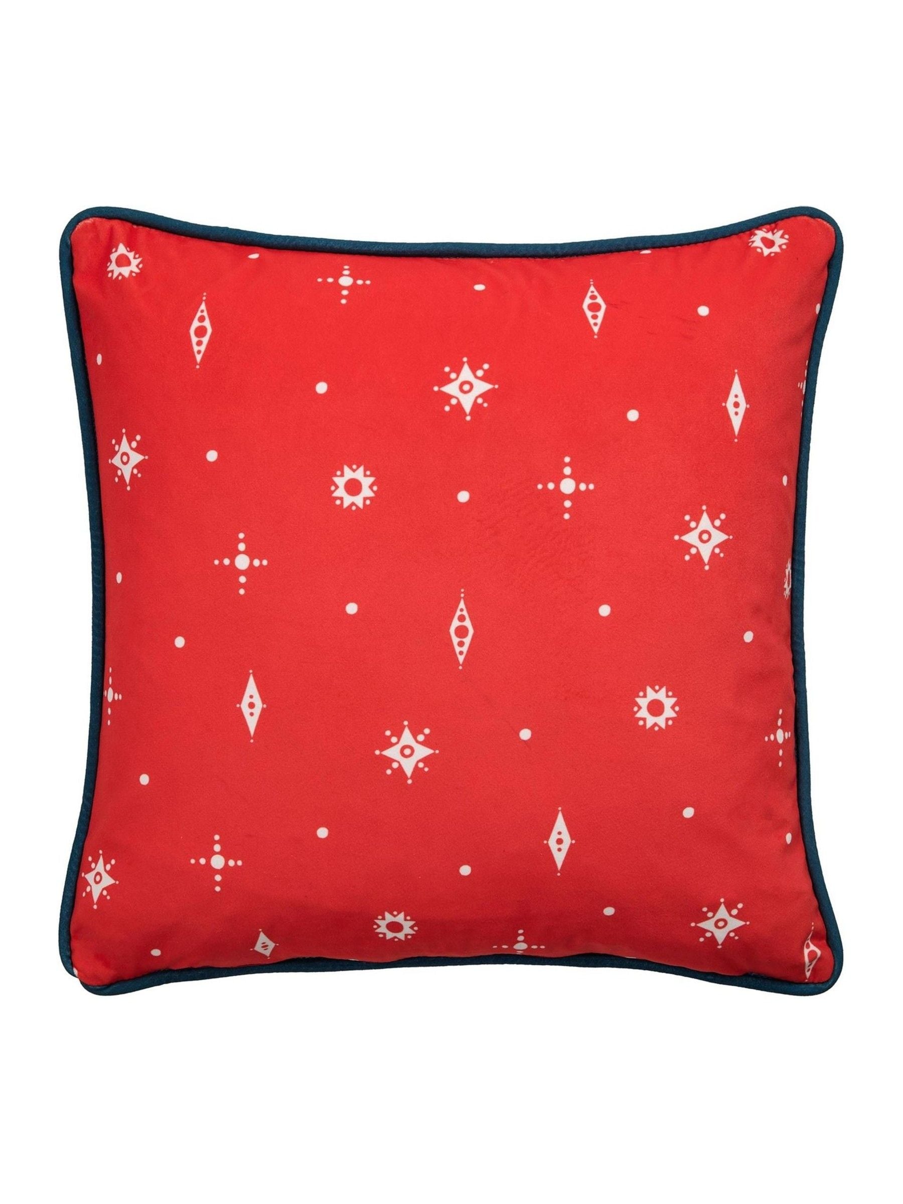 Fusion Merry Christmas Deer velvet cushion 43x43cm - British product