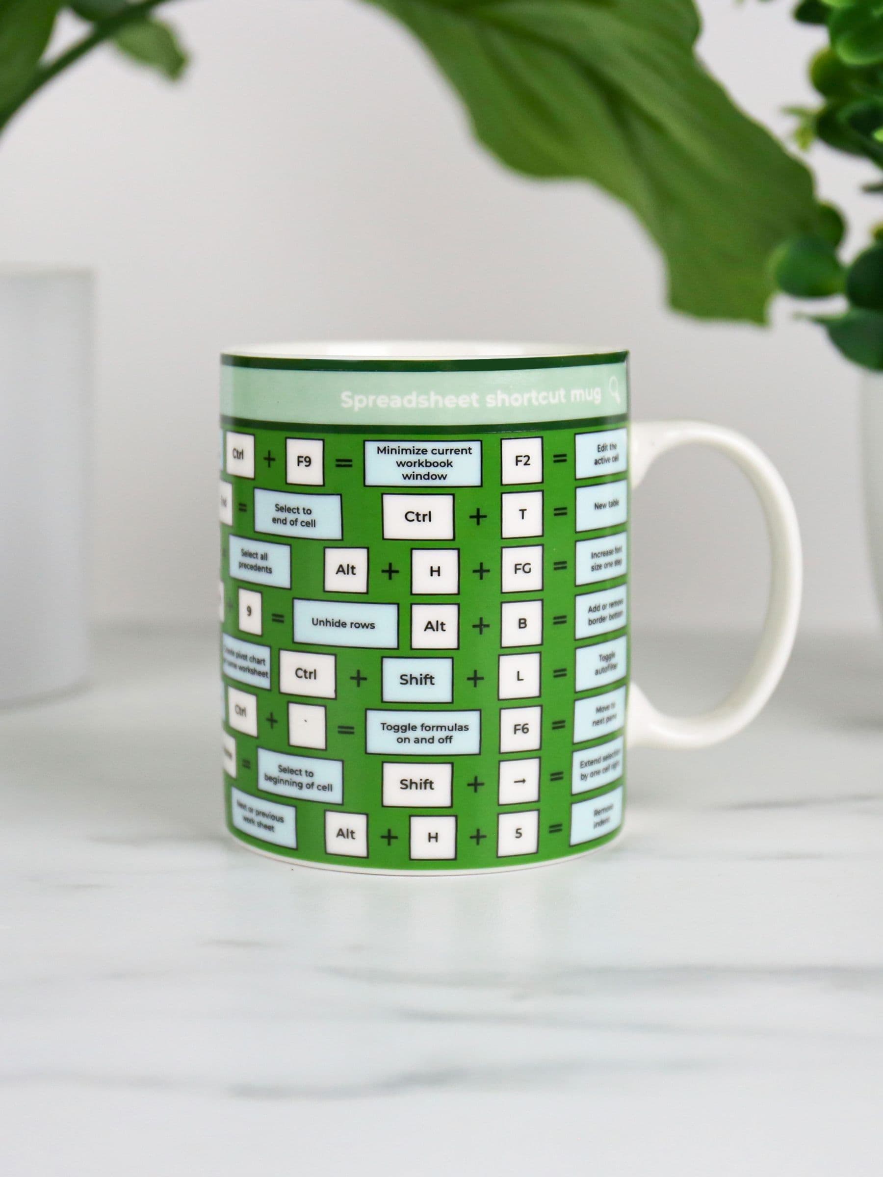 Gift Republic spreadsheet shortcut mug one size (British brand)