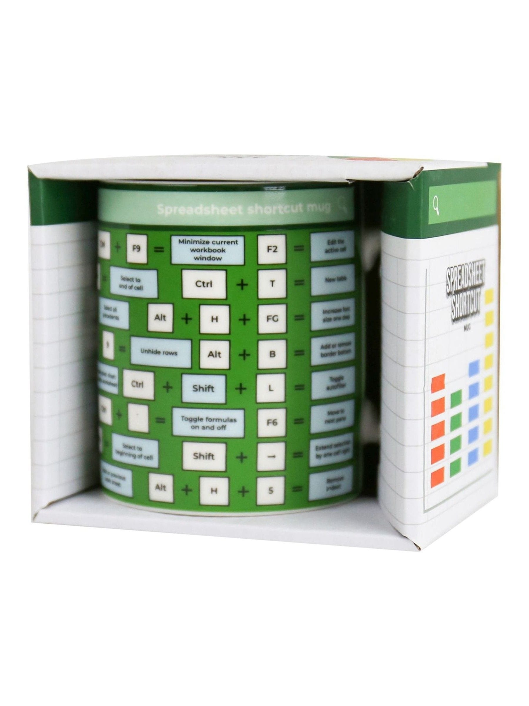 Gift Republic spreadsheet shortcut mug one size (British brand)