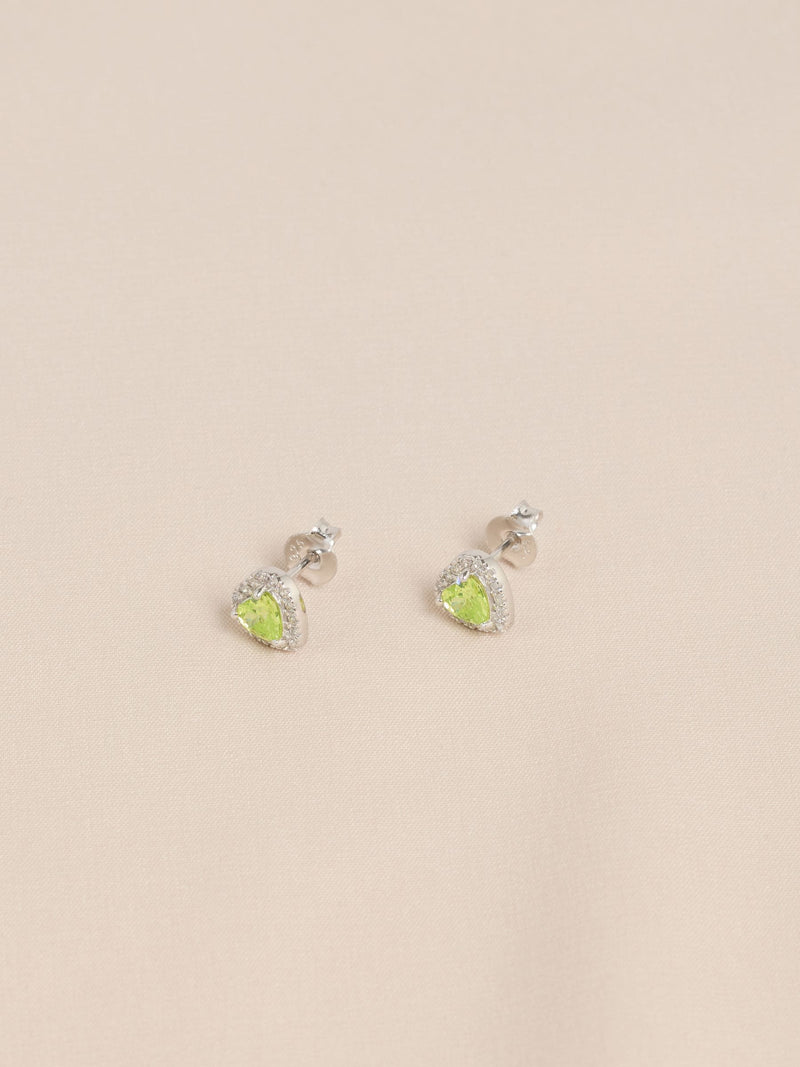 Sterling silver heart stud earrings - British product