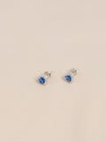 Sterling silver heart stud earrings - British product