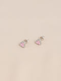 Sterling silver heart stud earrings - British product