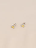 Sterling silver heart stud earrings - British product