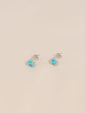 Sterling silver heart stud earrings - British product
