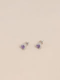 Sterling silver heart stud earrings - British product