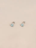 Sterling silver heart stud earrings - British product
