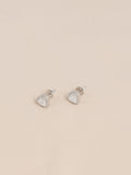 Sterling silver heart stud earrings - British product