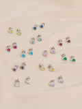 Sterling silver heart stud earrings - British product