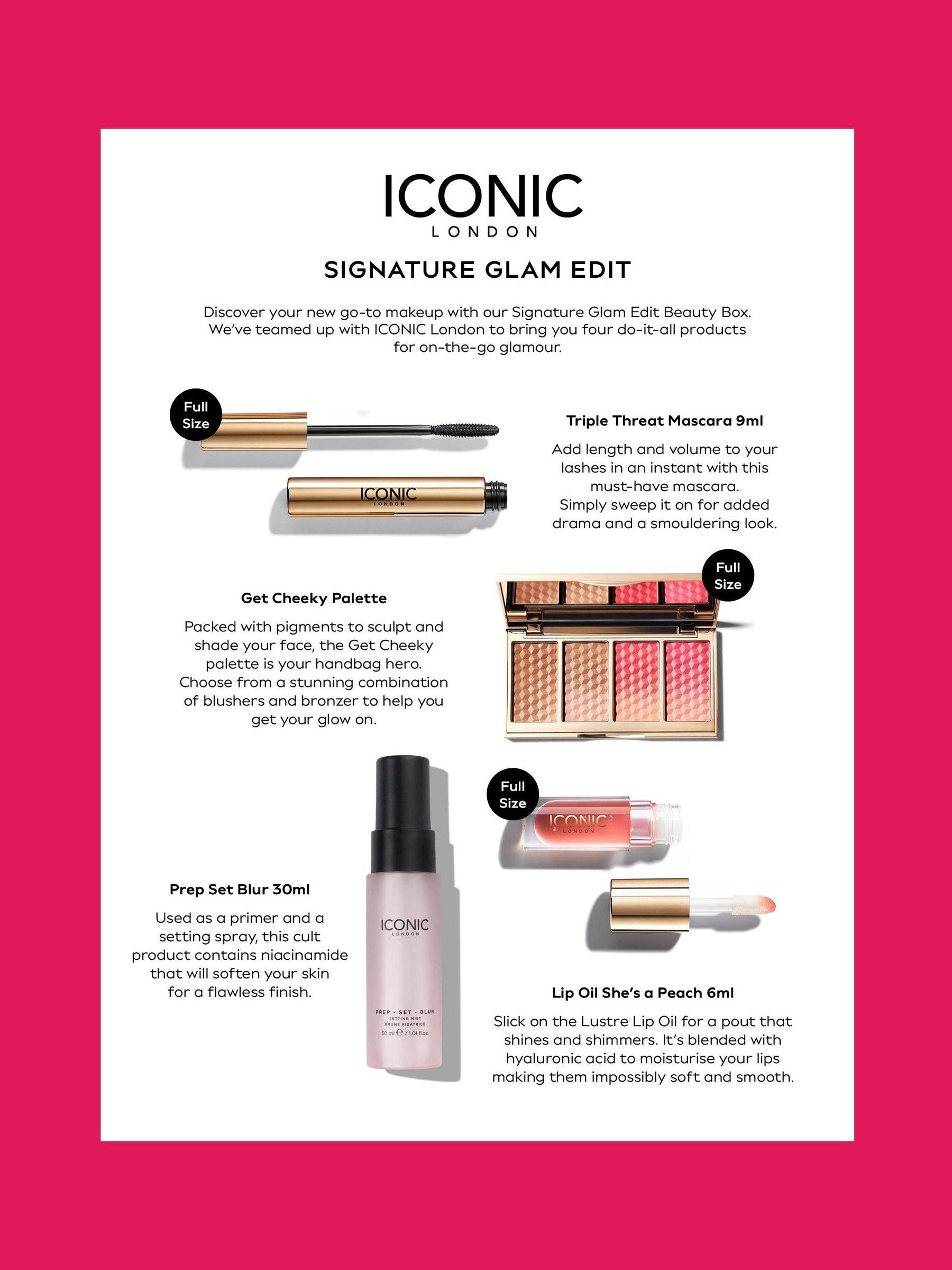 ICONIC London Signature Glam Edit Beauty Box, UK version