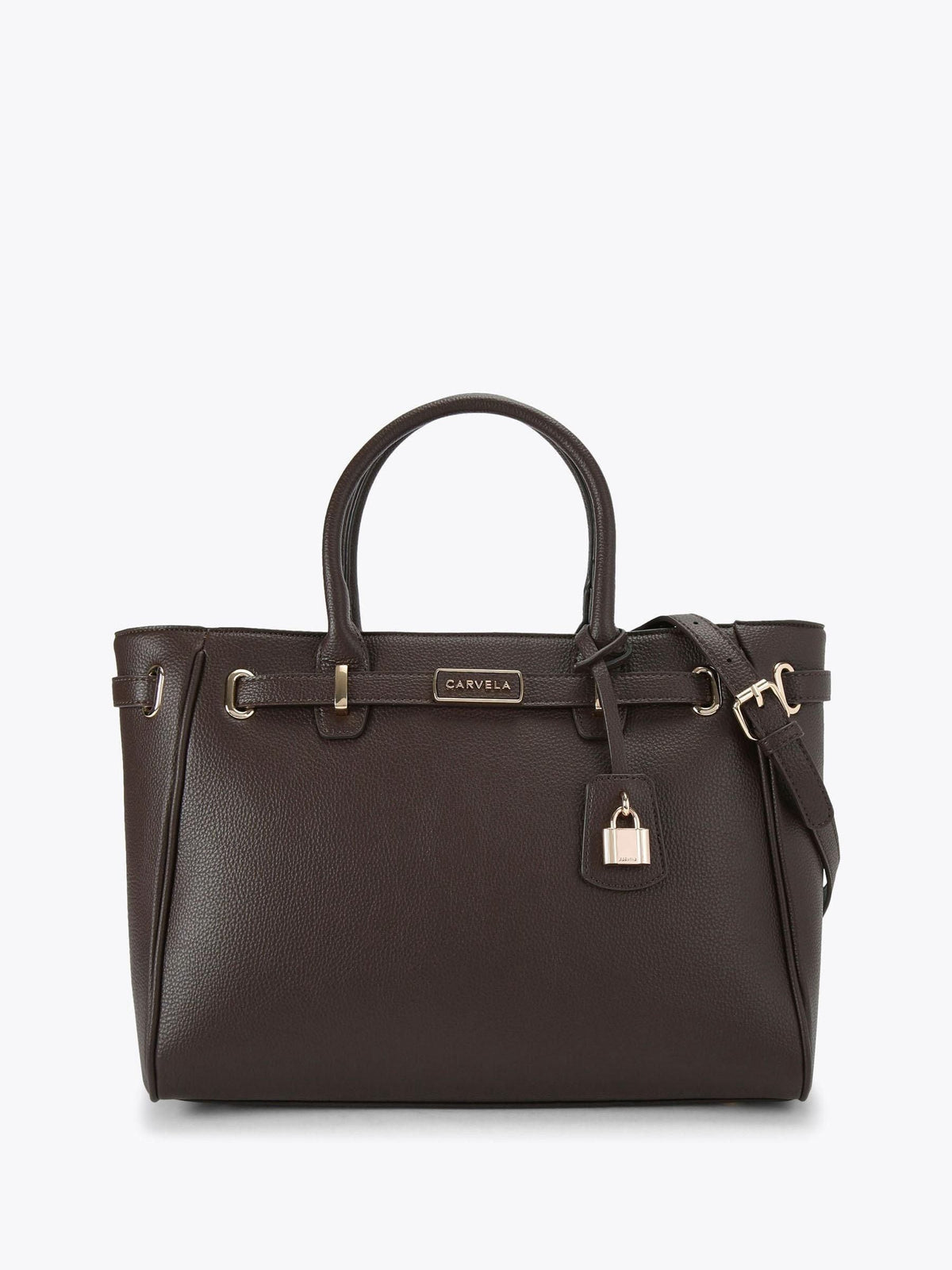 Carvela Brown Belted Tote Bag