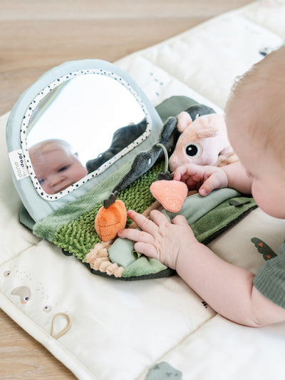 Next Done by Deer Tummy Time Sensory Mirror Tiny Farm Mix- Buy online at McGrocer