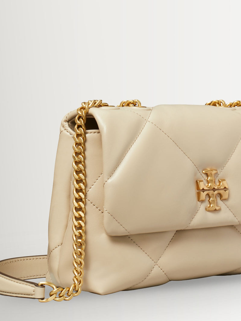 Tory Burch small Kira convertible shoulder bag black Napa leather - British product