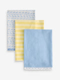Alice blue tea towels set of 3 100% cotton - British product