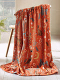 Catherine Lansfield Burnt Orange Enchanted Twilight Animals Cosy Blanket Throw