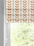 Orange Liber roman blind in 100% cotton, imported from the UK
