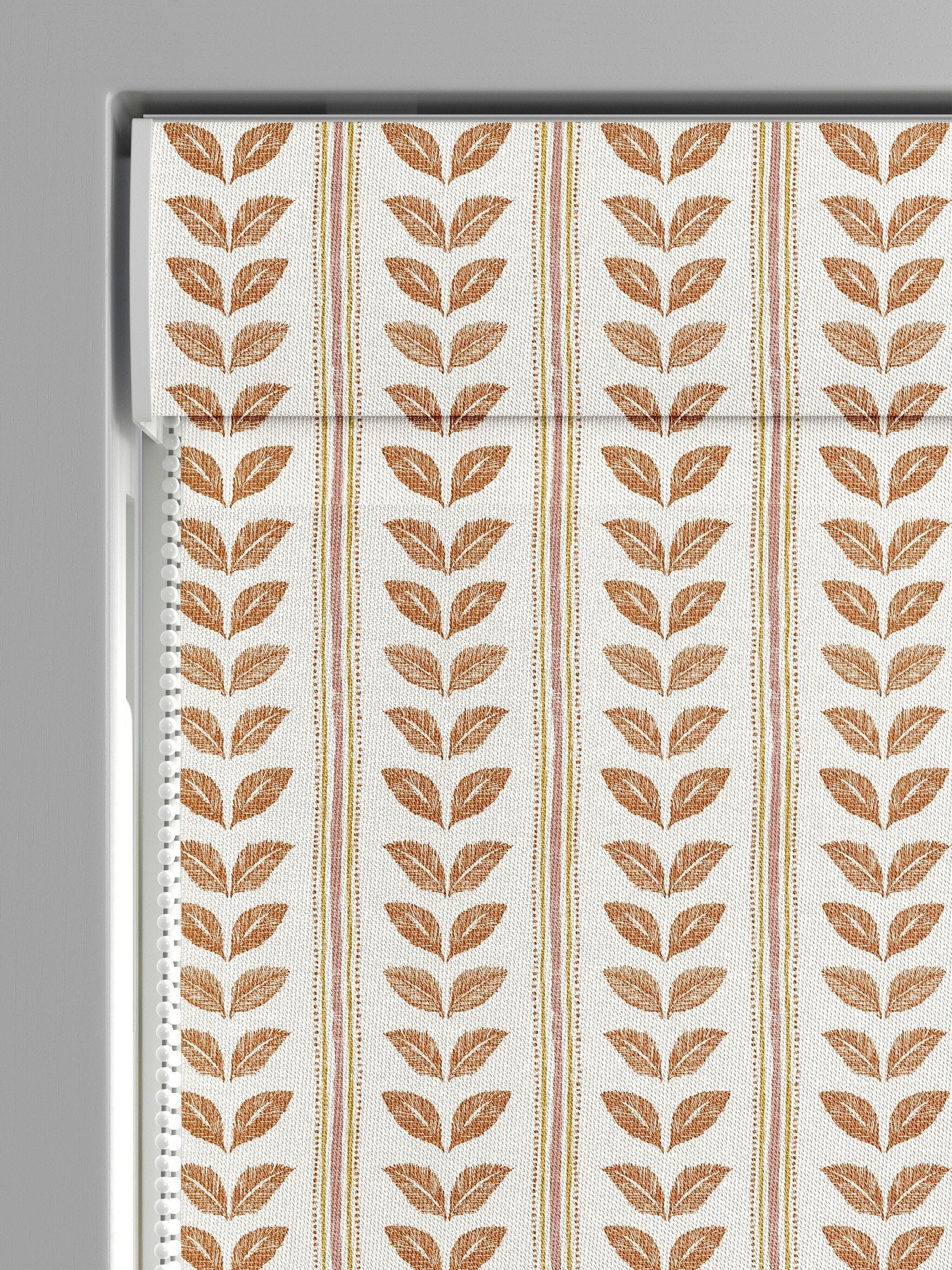 Orange Liber roman blind in 100% cotton, imported from the UK