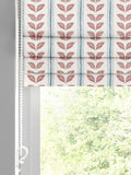 Red Liber roman blind made to measure 100% cotton - British product