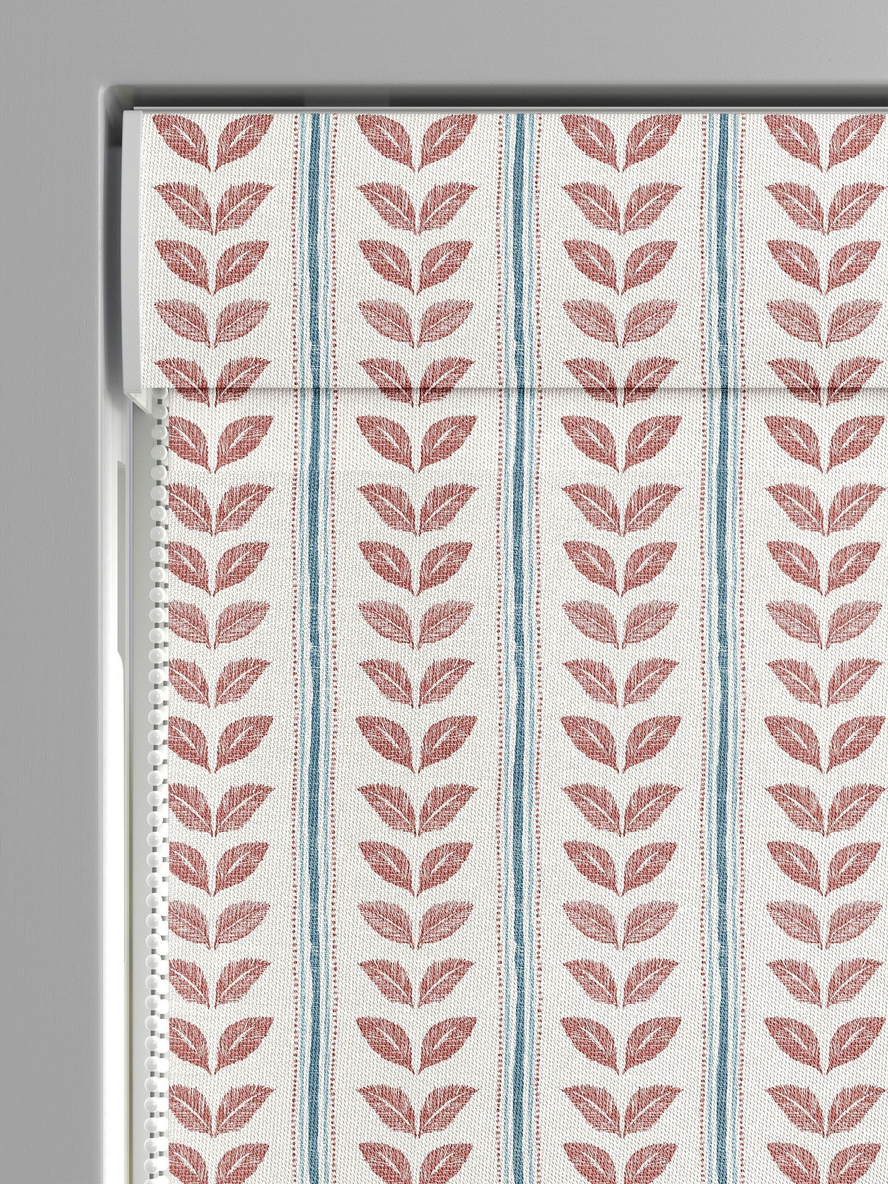 Red Liber roman blind made to measure 100% cotton - British product