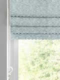 Blue Abaci geometric roman blind made to measure, UK version