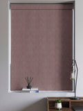 Red herringbone Roman blind made to measure, UK version