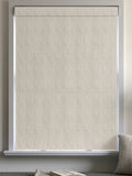 Grey knit roman blind herringbone pattern recycled polyester, imported from the UK