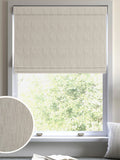 Grey knit roman blind herringbone pattern recycled polyester, imported from the UK