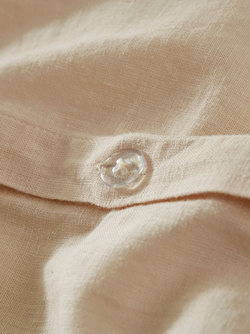 Martex Cream Almond Touch of Linen Duvet Cover Set