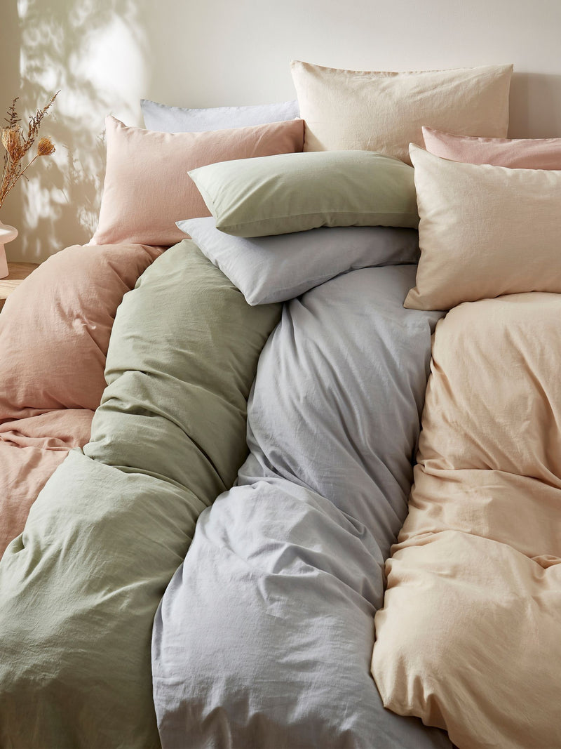 Martex Cream Almond Touch of Linen Duvet Cover Set