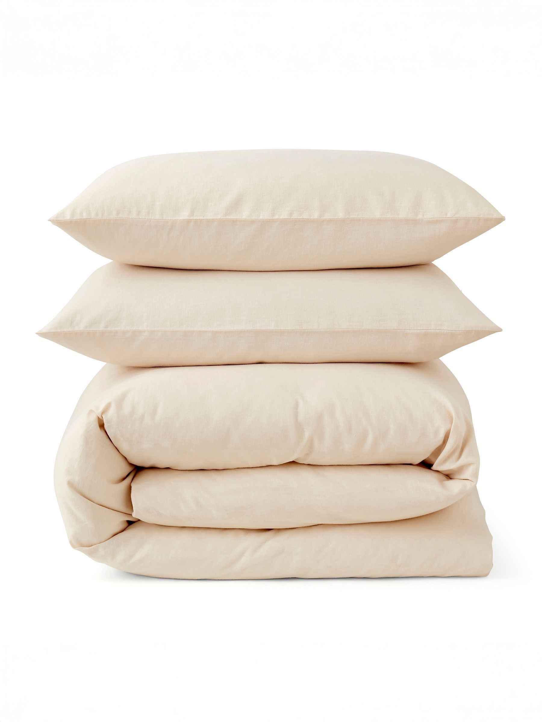 Martex Cream Almond Touch of Linen Duvet Cover Set