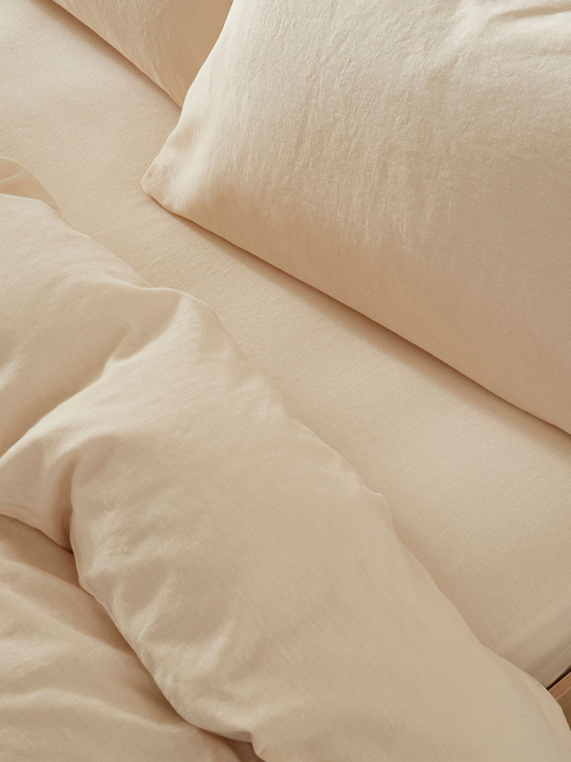 Martex Creamy Almond fitted bed sheet, imported from the UK