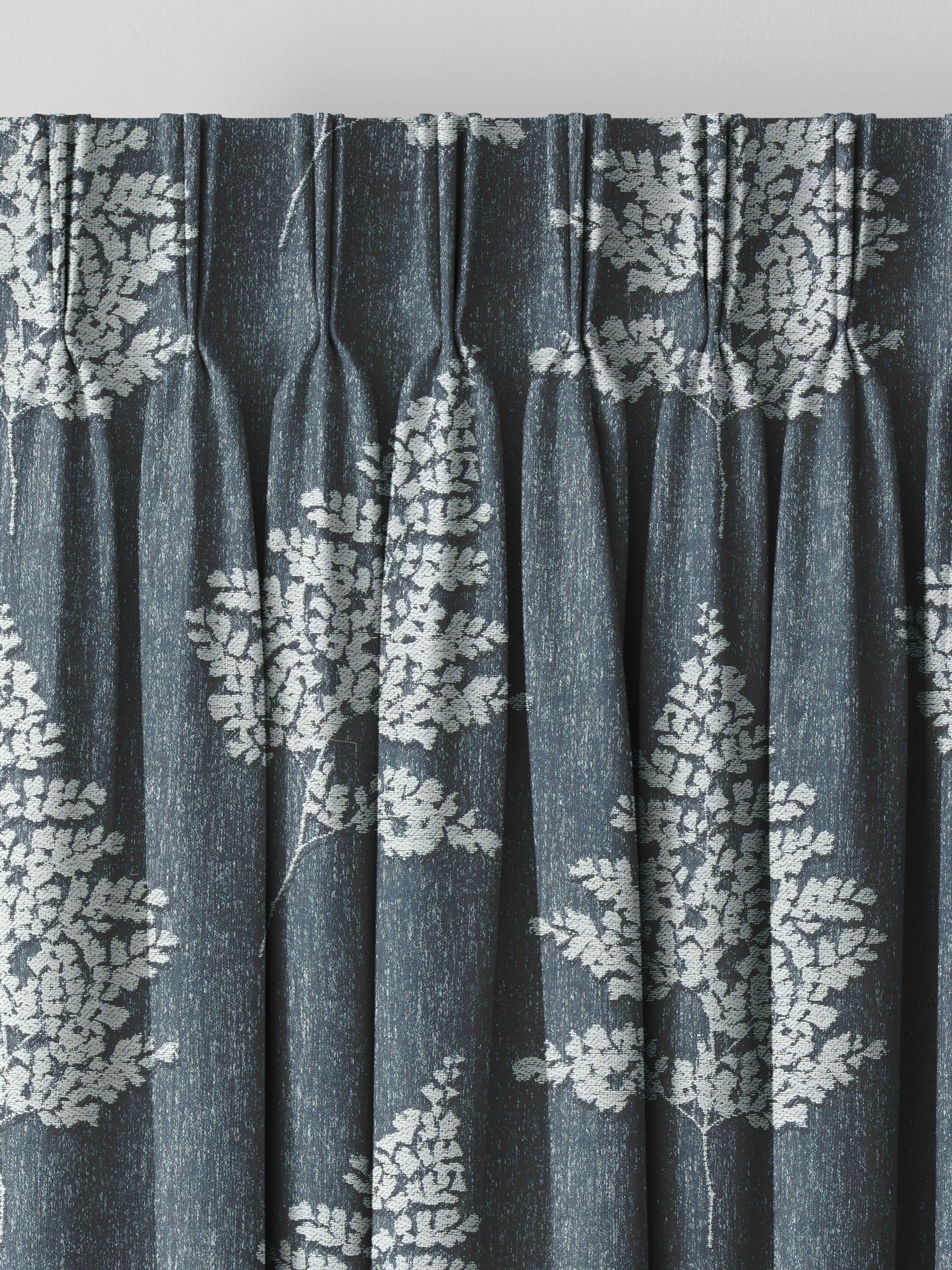 Blue Midori curtains floral jacquard design British product