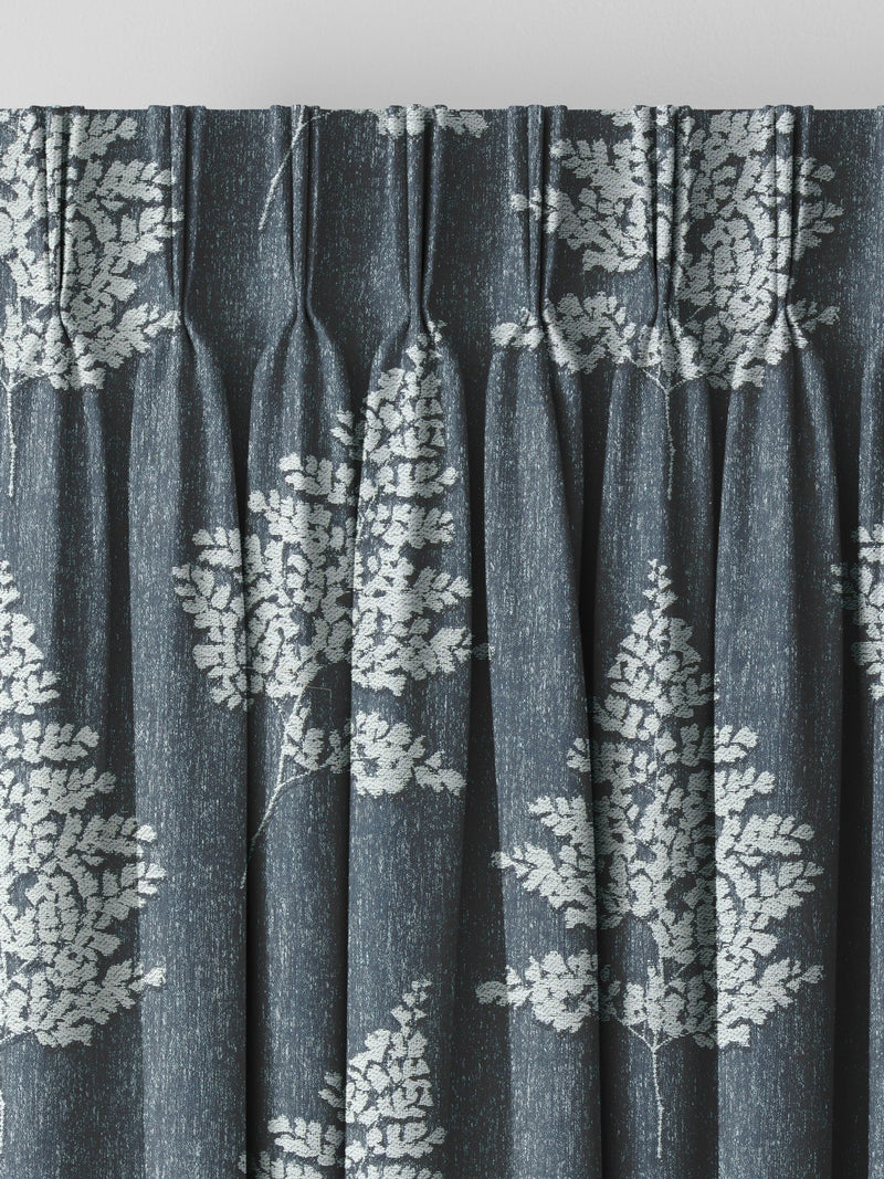 Blue Midori curtains floral jacquard design British product