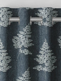 Blue Midori curtains floral jacquard design British product