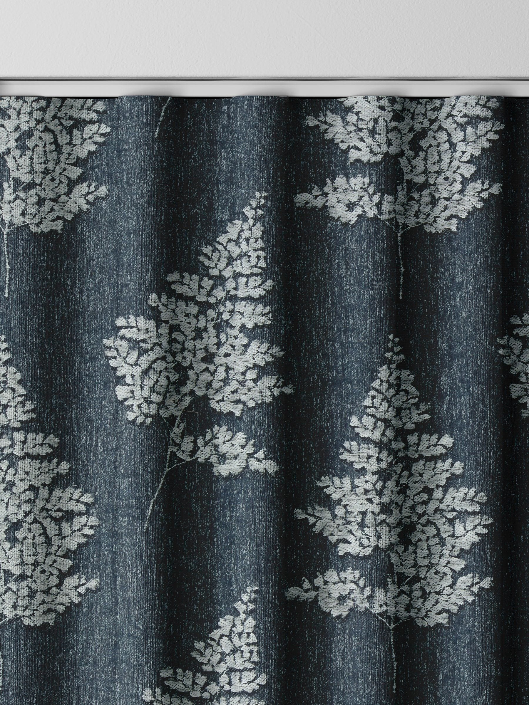 Blue Midori curtains floral jacquard design British product
