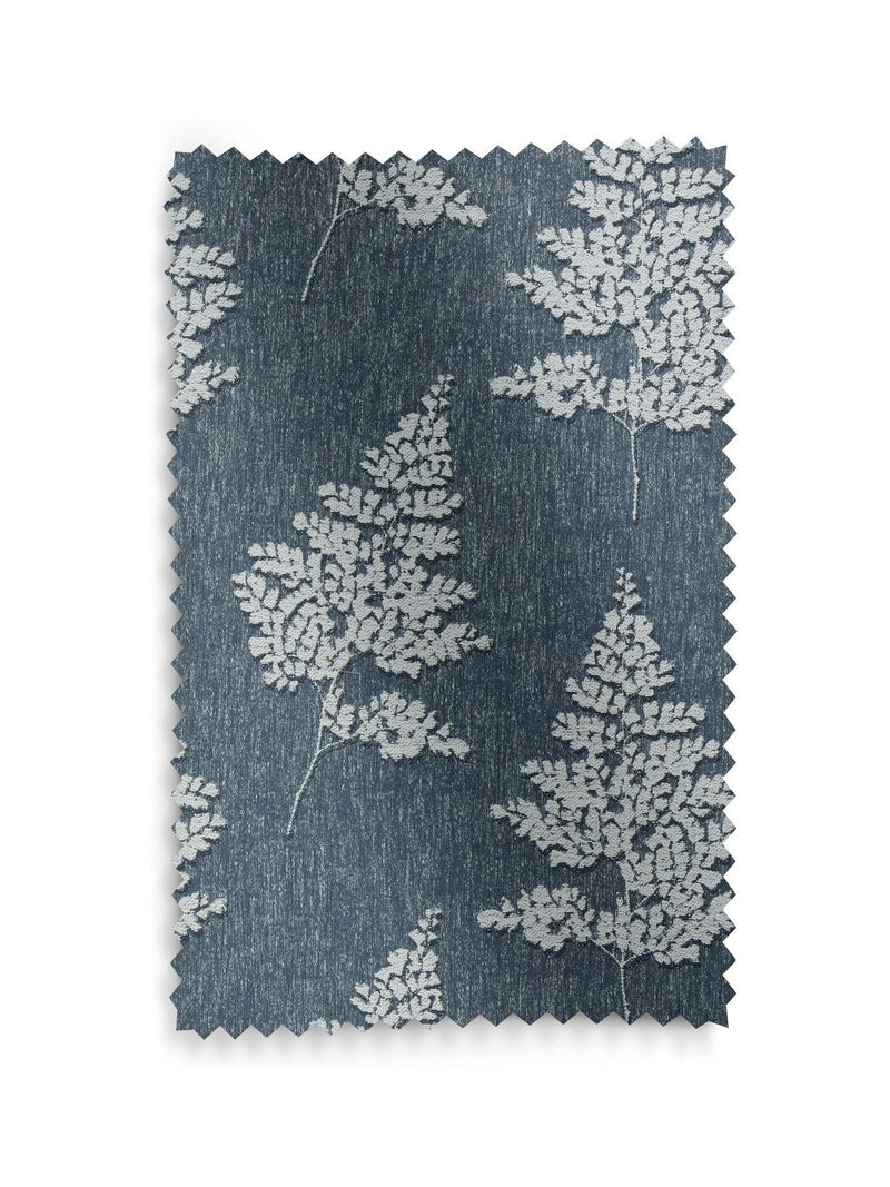 Blue Midori curtains floral jacquard design British product