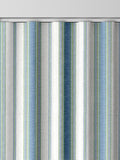 Balthica blue striped embroidered curtains made to measure, UK version
