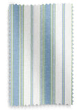 Balthica blue striped embroidered curtains made to measure, UK version