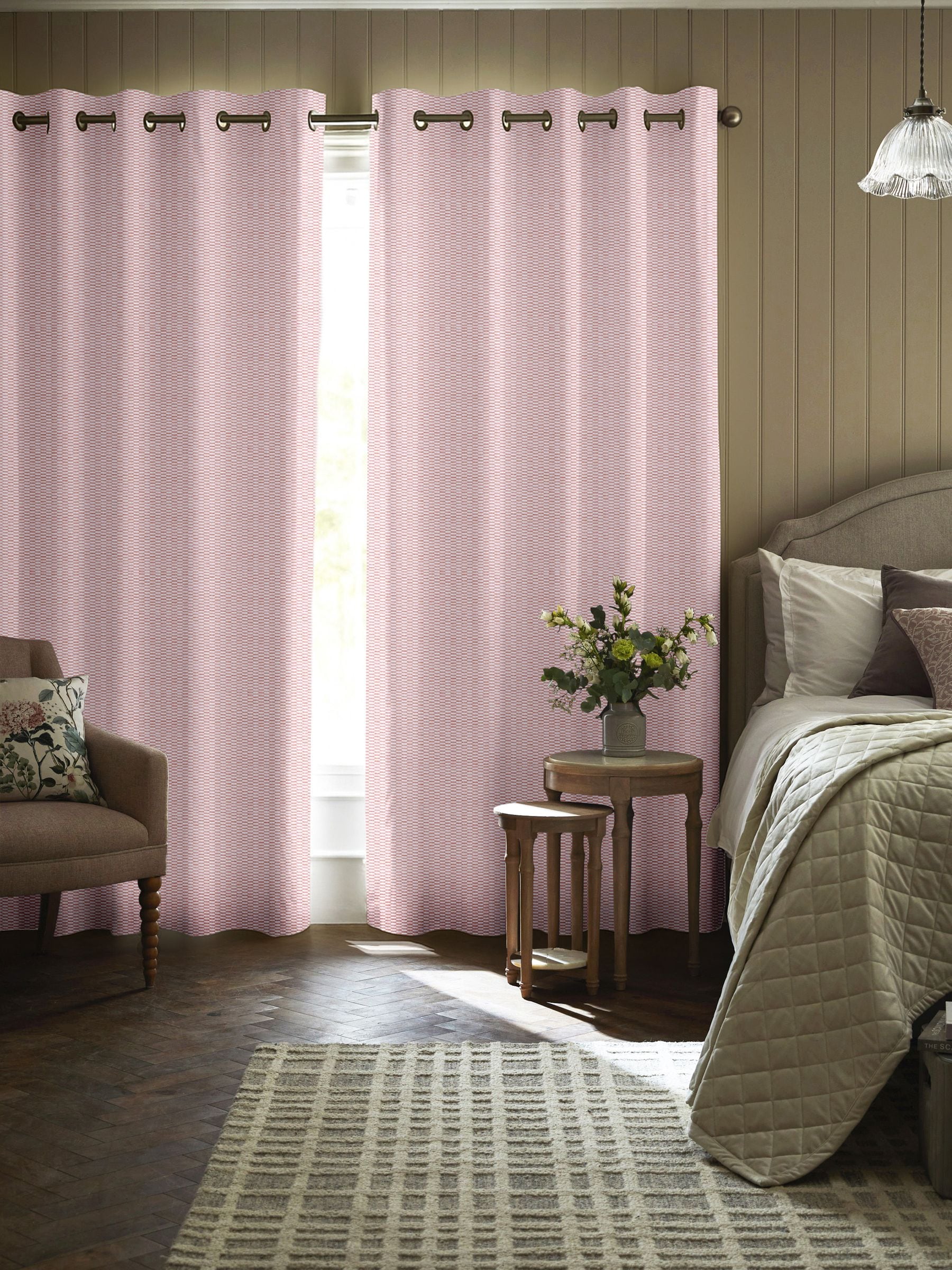 Pink Abaci made to measure curtains soft polyester cotton blend, imported from the UK