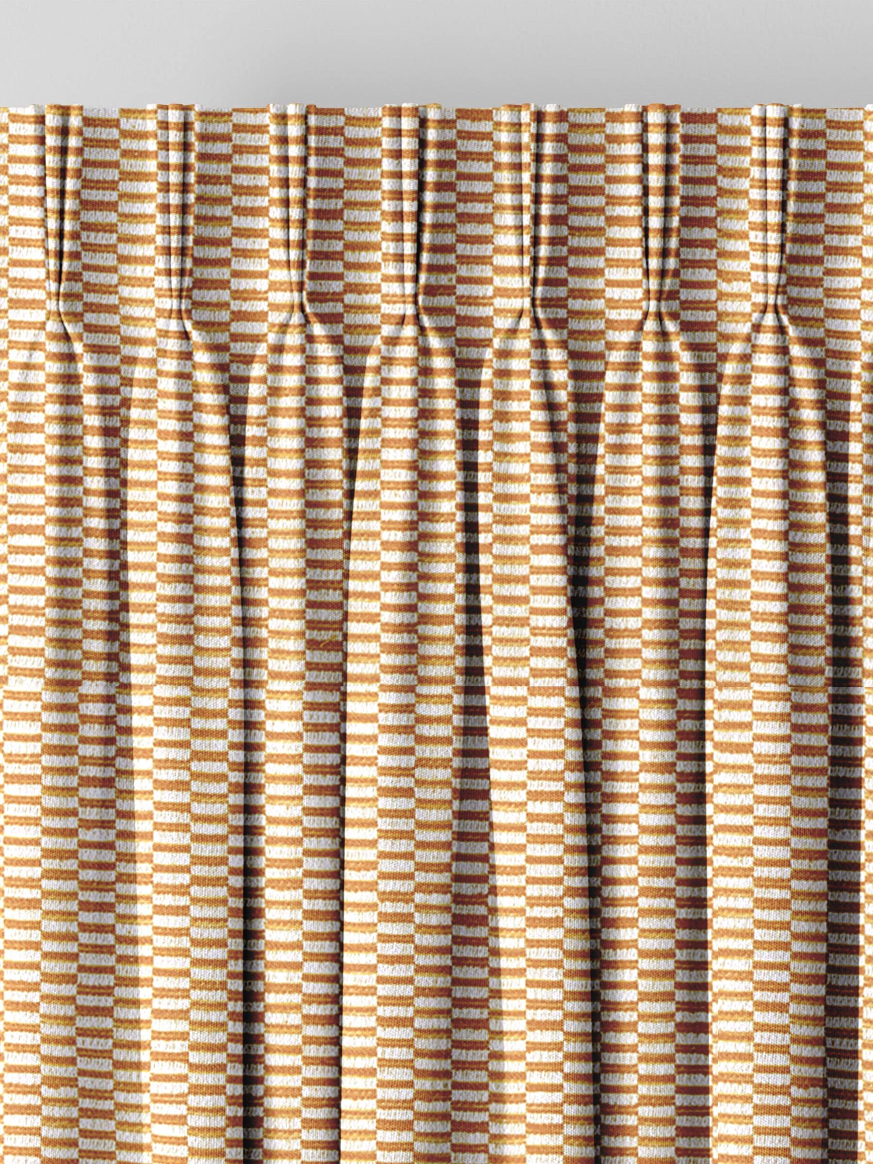 Orange Abaci geometric jacquard curtains made to measure, imported from the UK