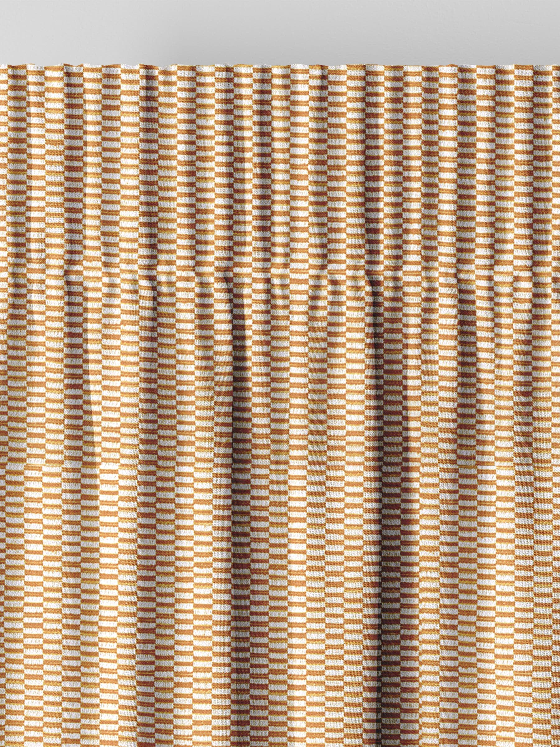 Orange Abaci geometric jacquard curtains made to measure, imported from the UK