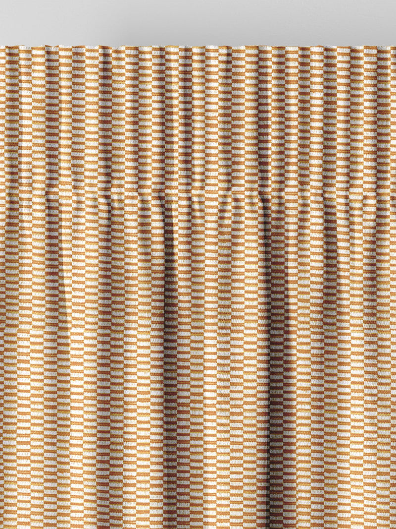 Orange Abaci geometric jacquard curtains made to measure, imported from the UK