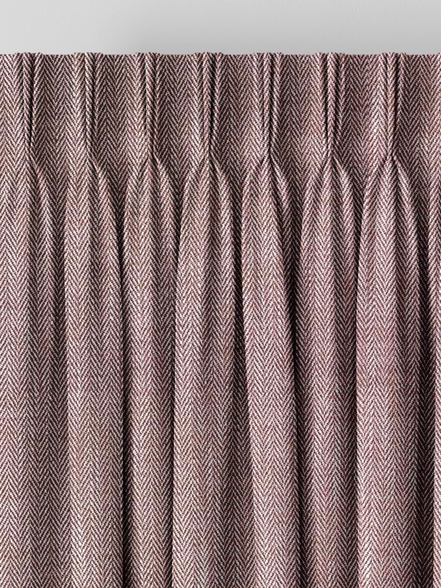 Grey herringbone made to measure curtains (British brand)