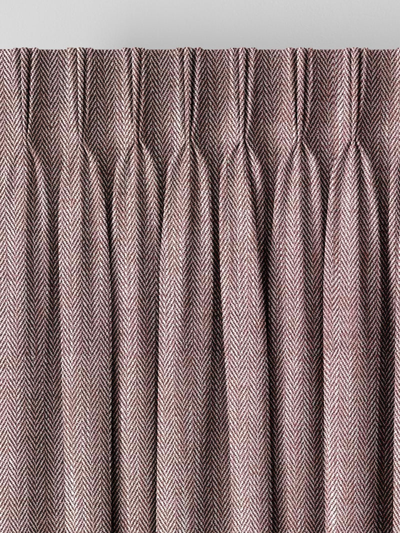 Grey herringbone made to measure curtains (British brand)