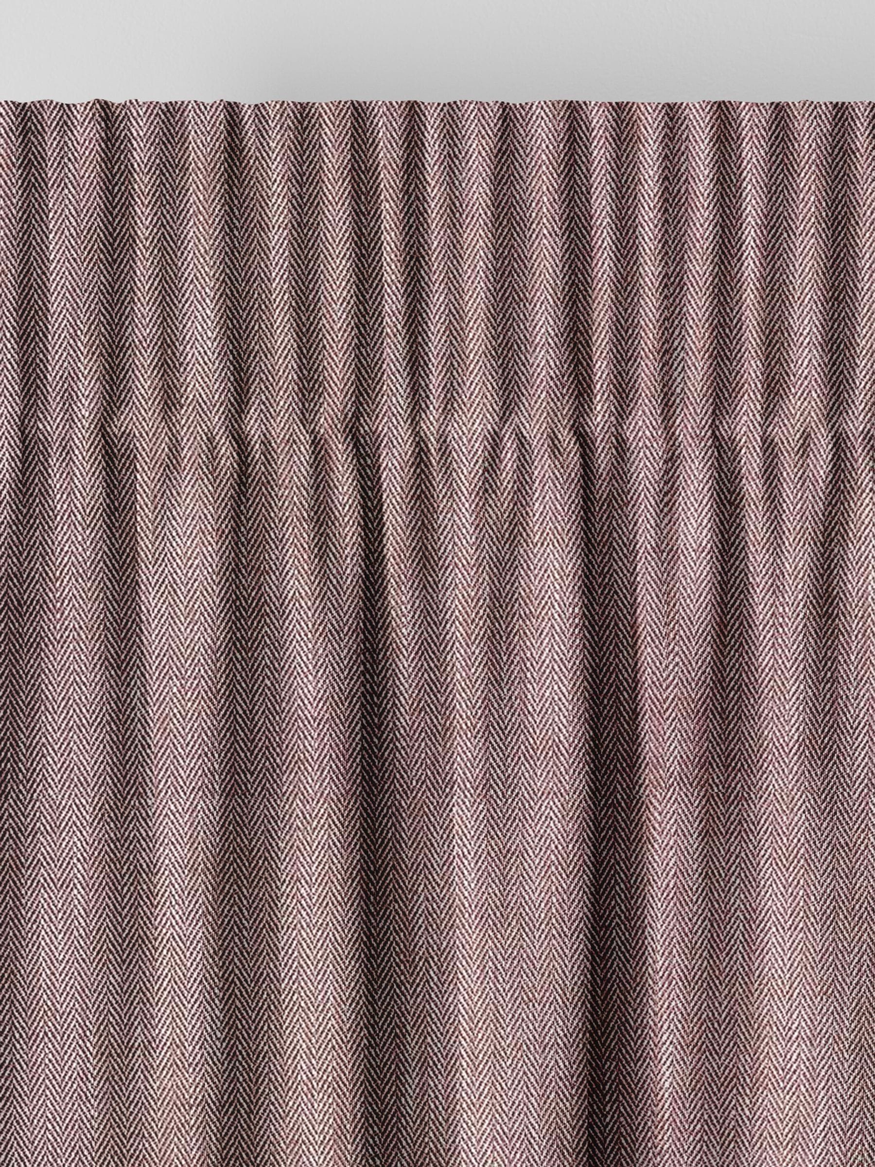 Grey herringbone made to measure curtains (British brand)